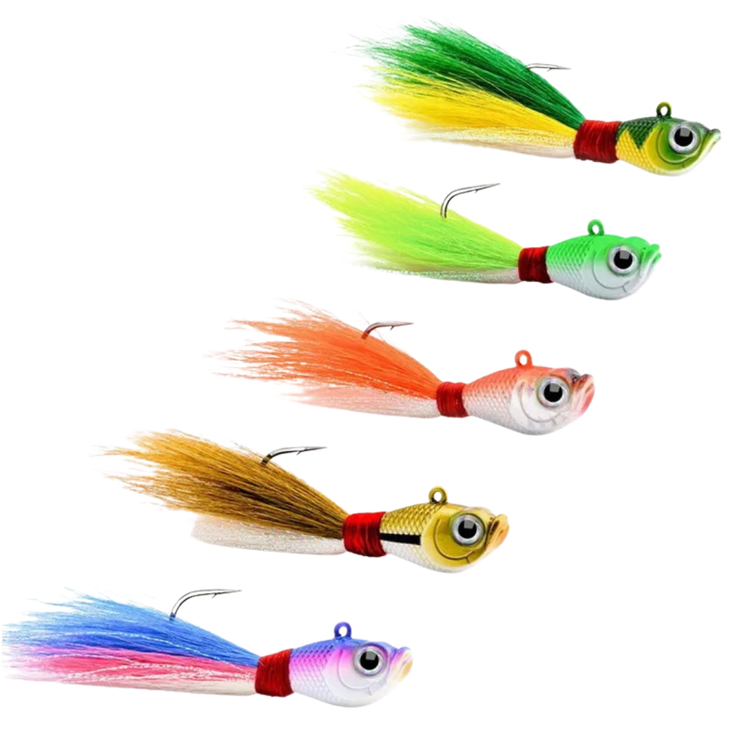StrikeHair™ Bucktail Jig Set (5pcs)